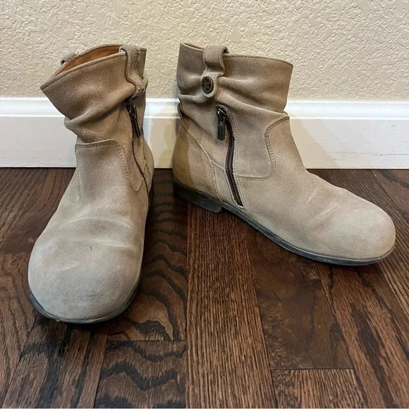 Birkenstock Sarnia Ankle Boots Beige Suede Ankle Side Zip Pull On EU 36 US 5-5.5 - Picture 8 of 16